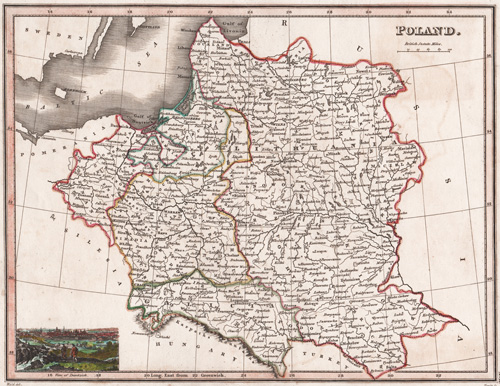 Poland antique map 1819
